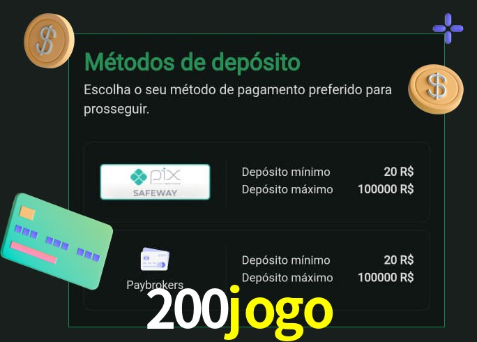 O cassino 200jogo oferece uma grande variedade de métodos de pagamento